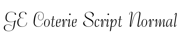 GE Coterie Script Normal font preview