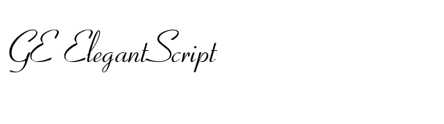 GE ElegantScript font preview