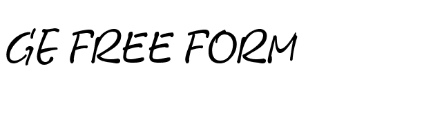 GE Free Form font preview