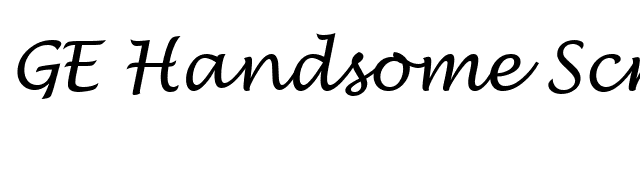 GE Handsome Script Normal font preview