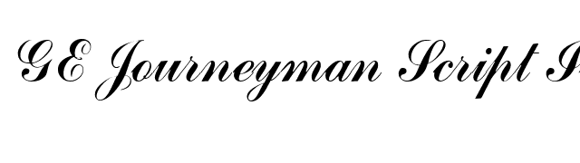 GE Journeyman Script Italic font preview