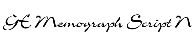 GE Memograph Script Normal font preview