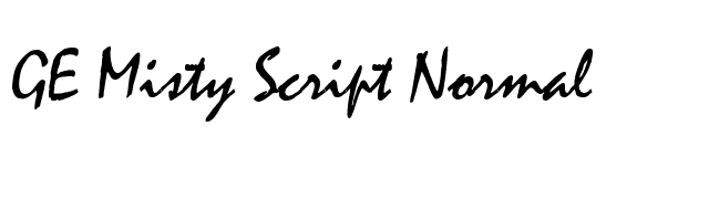 GE Misty Script Normal font preview