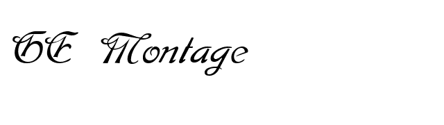 GE Montage font preview