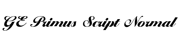 GE Primus Script Normal font preview