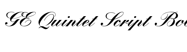 GE Quintet Script Bold font preview