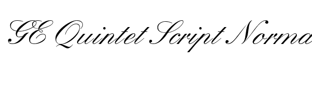 GE Quintet Script Normal font preview