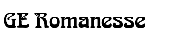 GE Romanesse font preview