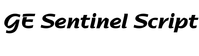 GE Sentinel Script Bold font preview