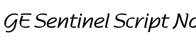 GE Sentinel Script Normal font preview