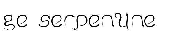 GE Serpentine font preview