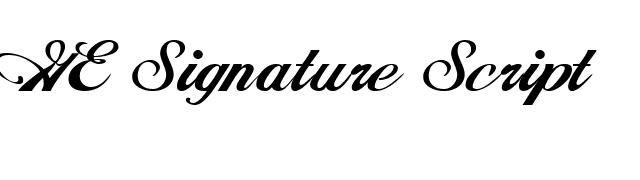 GE Signature Script font preview