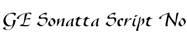 GE Sonatta Script Normal font preview