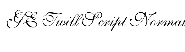 GE Twill Script Normal font preview