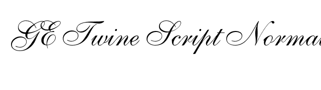 GE Twine Script Normal font preview