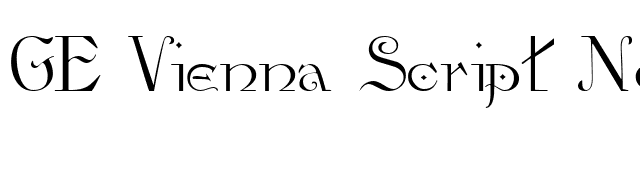 GE Vienna Script Normal font preview