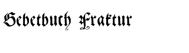 Gebetbuch Fraktur font preview