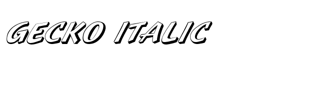 Gecko Italic font preview