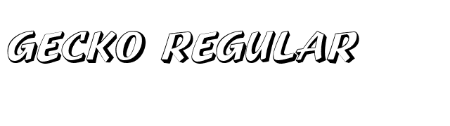 Gecko Regular font preview