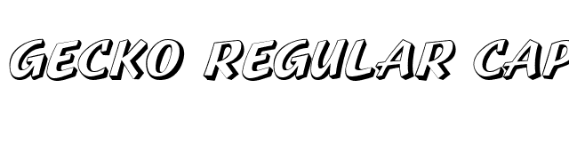 Gecko Regular Caps font preview