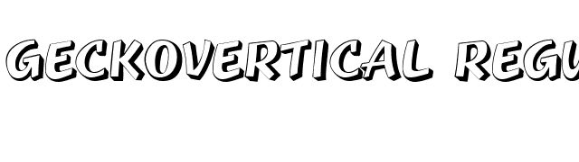 GeckoVertical Regular font preview