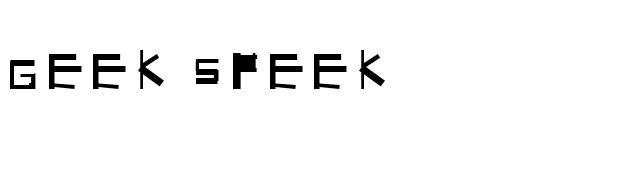 Geek Speek font preview