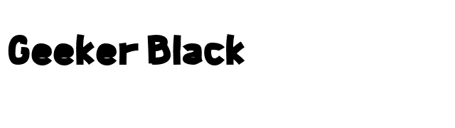 Geeker Black font preview