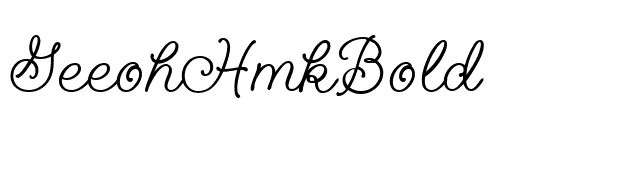 GeeohHmkBold font preview