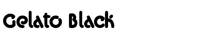 Gelato Black font preview