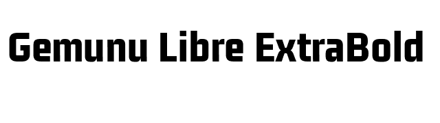 Gemunu Libre ExtraBold font preview