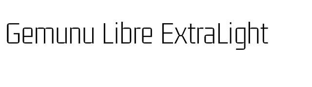 Gemunu Libre ExtraLight font preview