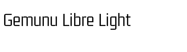 Gemunu Libre Light font preview