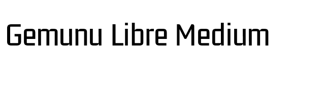 Gemunu Libre Medium font preview