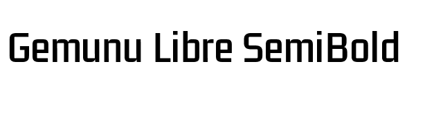 Gemunu Libre SemiBold font preview