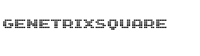 GenetrixSquare font preview