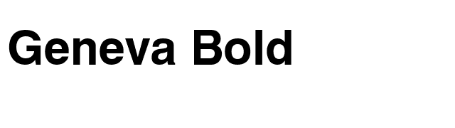 Geneva Bold font preview