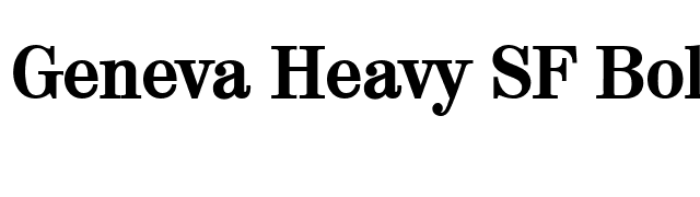 Geneva Heavy SF Bold font preview