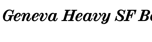 Geneva Heavy SF Bold Italic font preview