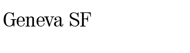 Geneva SF font preview