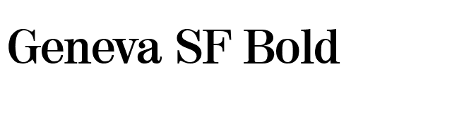 Geneva SF Bold font preview