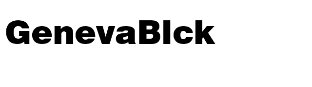 GenevaBlck font preview