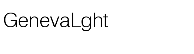 GenevaLght font preview