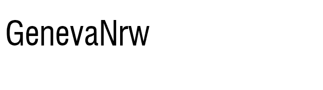 GenevaNrw font preview