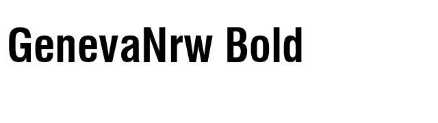 GenevaNrw Bold font preview