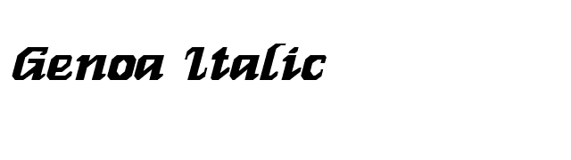 Genoa Italic font preview