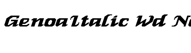 GenoaItalic Wd Normal font preview