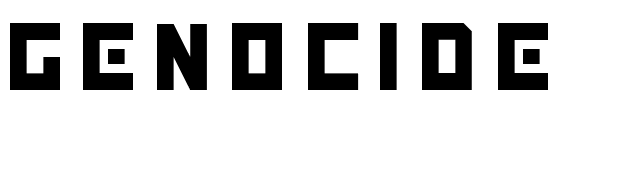 Genocide font preview