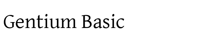 Gentium Basic font preview