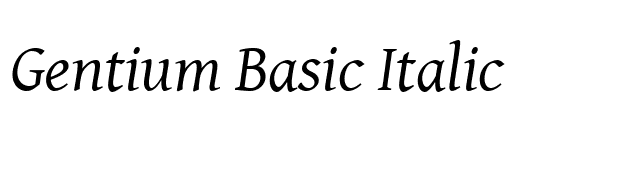 Gentium Basic Italic font preview