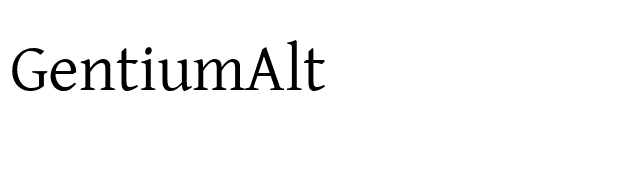 GentiumAlt font preview